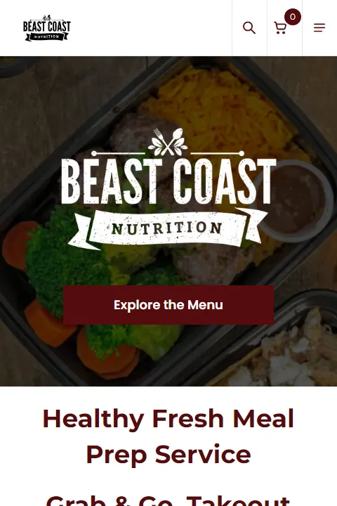 Beast Coast Nutrition public website home page
