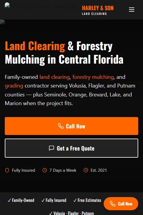 Harley & Son Clearing public website home page
