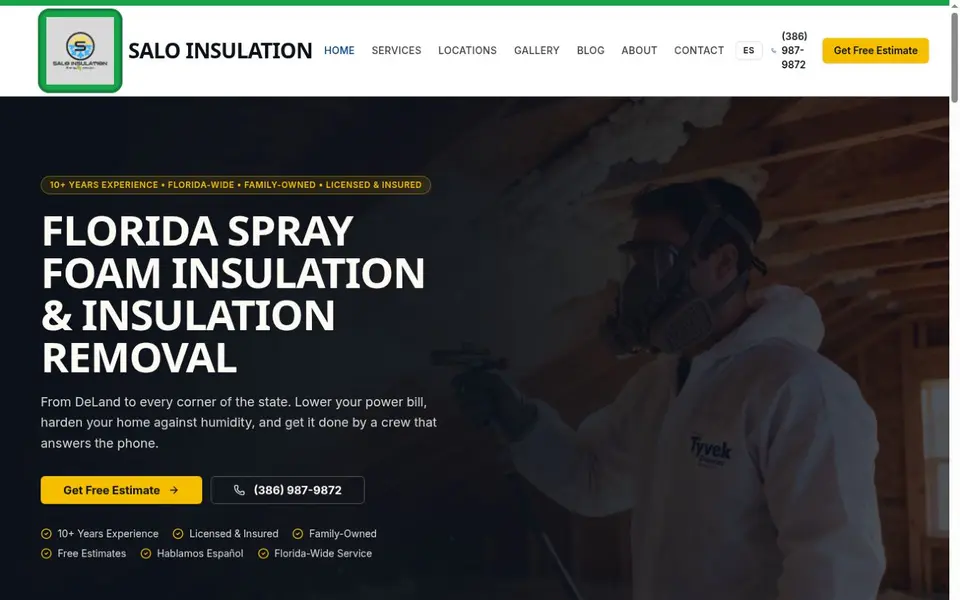 Salo Insulation public website home page